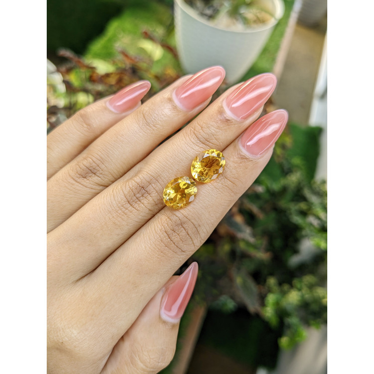 6.42 Ct.Tw. Citrine Pair from Brazil