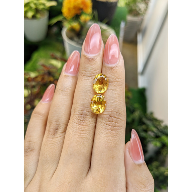 6.42 Ct.Tw. Citrine Pair from Brazil