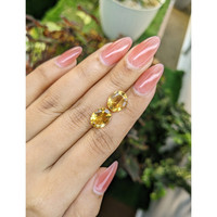 5.94&nbsp;Ct.Tw.Total Carat Weight Citrine Pair from Brazil Life Style