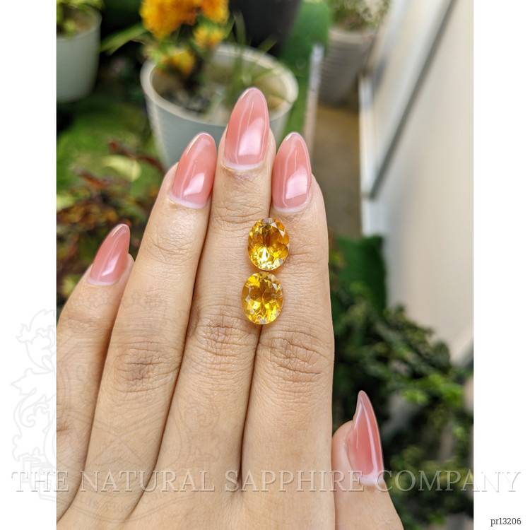 6.81 Ct.Tw. Citrine Pair from Brazil