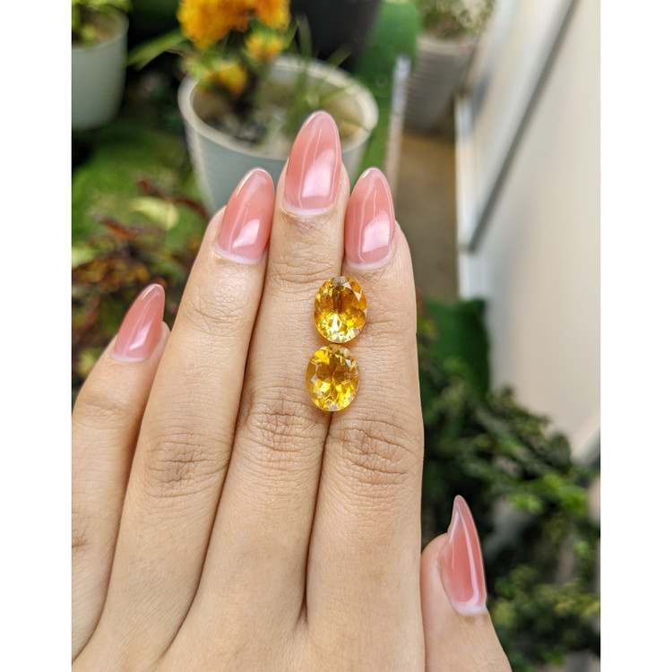 6.81 Ct.Tw. Citrine Pair from Brazil