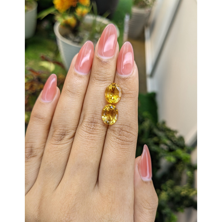 5.97 Ct.Tw. Citrine Pair from Brazil