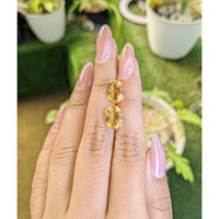 5.39&nbsp;Ct.Tw.Total Carat Weight Citrine Pair from Brazil Life Style