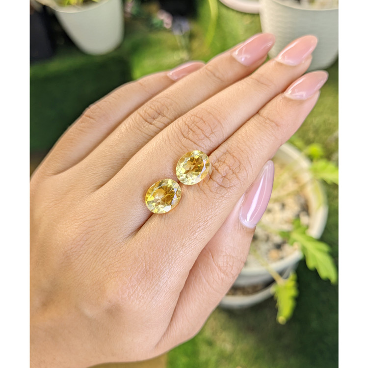 6.18 Ct.Tw. Citrine Pair from Brazil