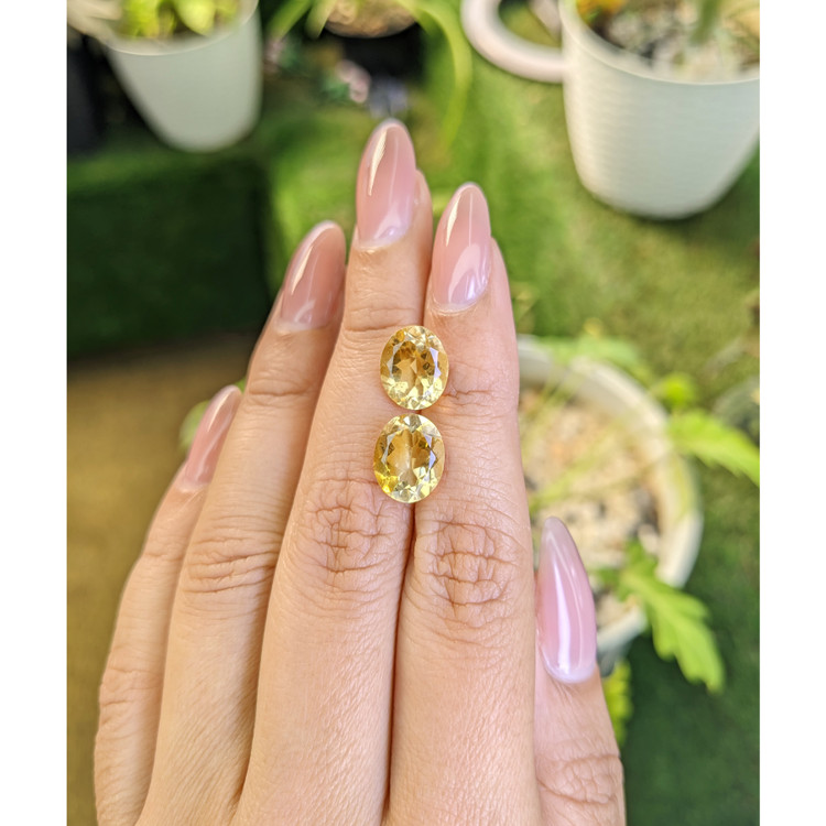 6.18 Ct.Tw. Citrine Pair from Brazil