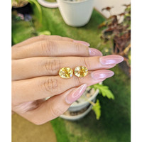 6.18 Ct.Tw.Total Carat Weight Citrine Pair from Brazil Life Style