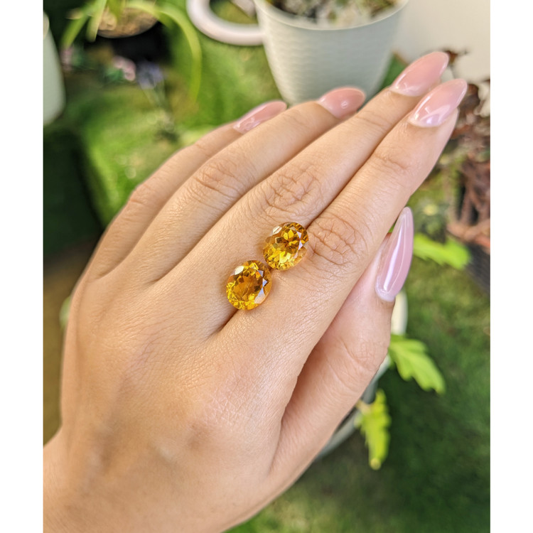 6.91 Ct.Tw. Citrine Pair from Brazil