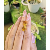 6.91 Ct.Tw.Total Carat Weight Citrine Pair from Brazil Life Style