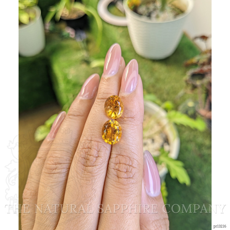 6.91 Ct.Tw. Citrine Pair from Brazil