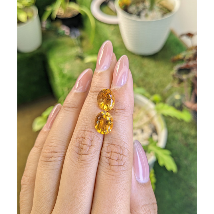 6.91 Ct.Tw. Citrine Pair from Brazil