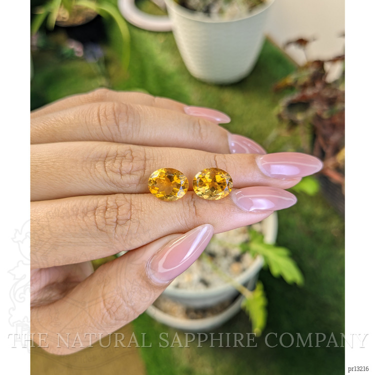 6.91 Ct.Tw. Citrine Pair from Brazil
