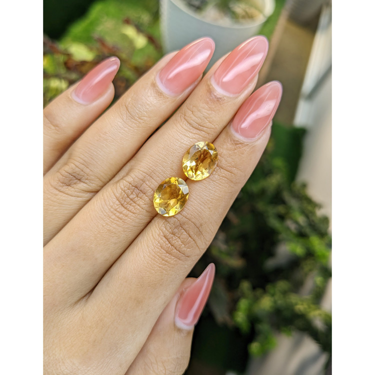 5.56 Ct.Tw. Citrine Pair from Brazil