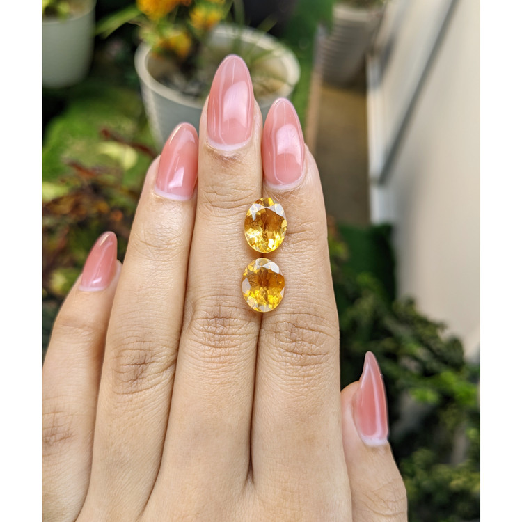 5.47 Ct.Tw. Citrine Pair from Brazil