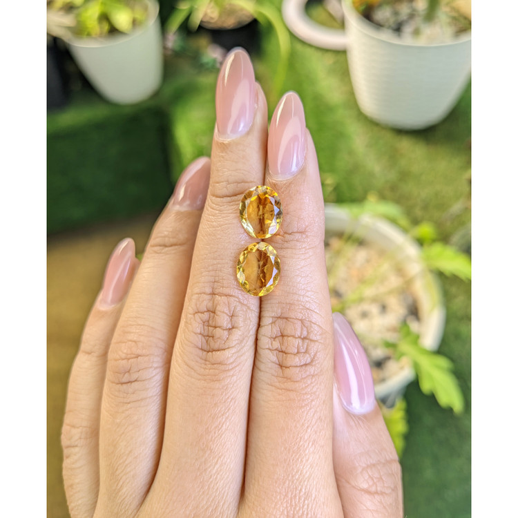 4.60 Ct.Tw. Citrine Pair from Brazil