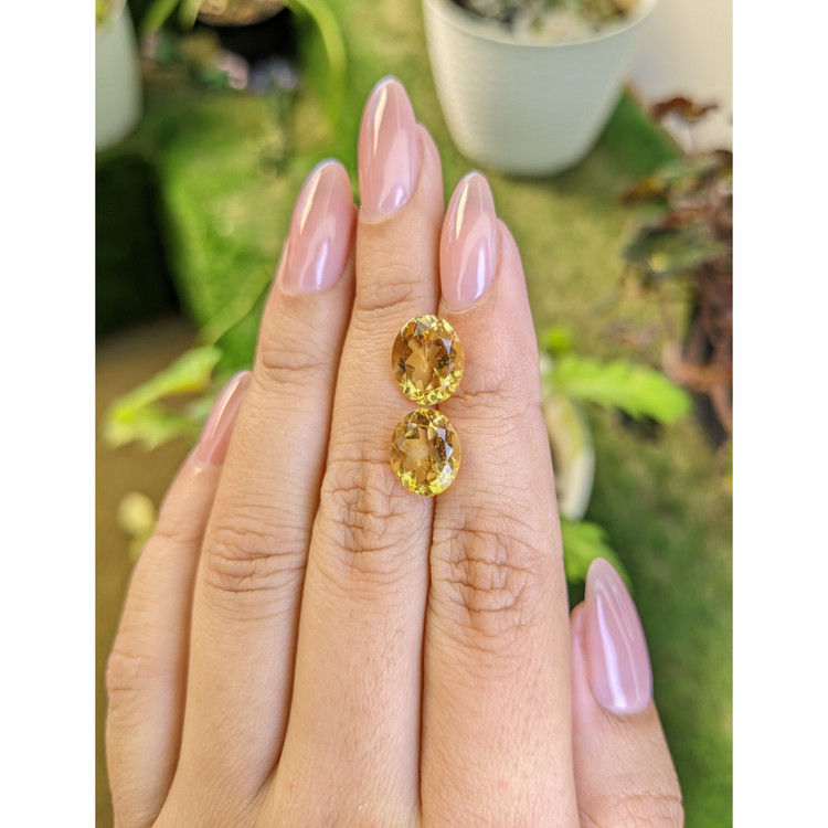 6.11 Ct.Tw. Citrine Pair from Brazil