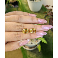 6.11 Ct.Tw.Total Carat Weight Citrine Pair from Brazil Life Style