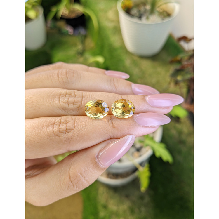 7.39 Ct.Tw. Citrine Pair from Brazil