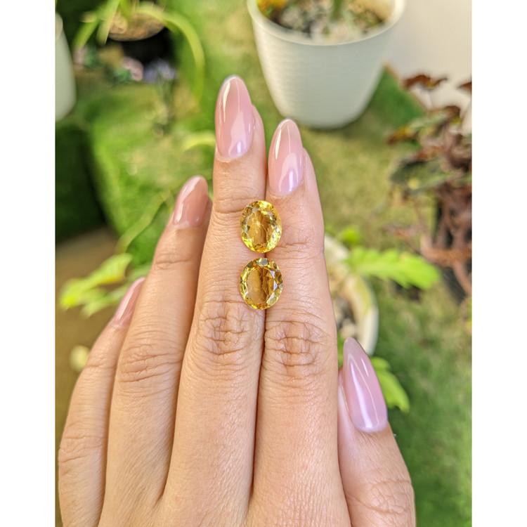 5.63 Ct.Tw. Citrine Pair from Brazil