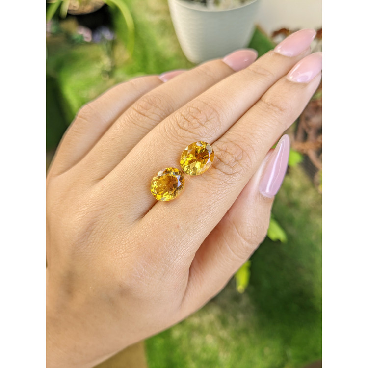 6.90 Ct.Tw. Citrine Pair from Brazil