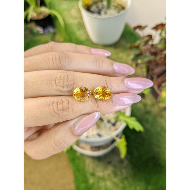 6.90 Ct.Tw. Citrine Pair from Brazil