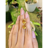 6.74 Ct.Tw.Total Carat Weight Citrine Pair from Brazil Life Style