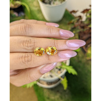 6.34 Ct.Tw.Total Carat Weight Citrine Pair from Brazil Life Style