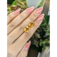 5.91 Ct.Tw.Total Carat Weight Citrine Pair from Brazil Life Style