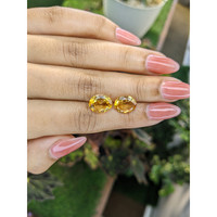 5.91 Ct.Tw.Total Carat Weight Citrine Pair from Brazil Life Style
