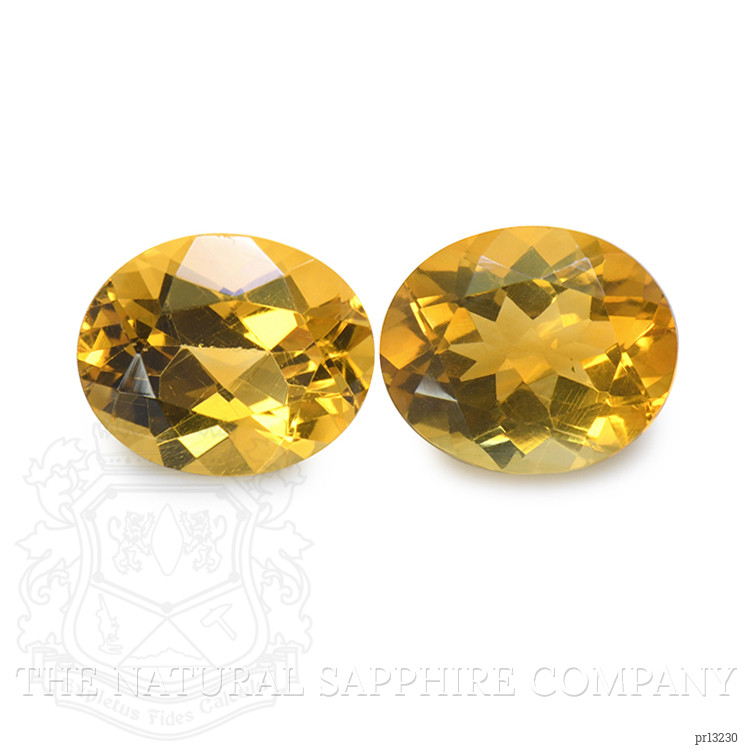 6.55 Ct.Tw. Yellow Citrine Pair from Brazil