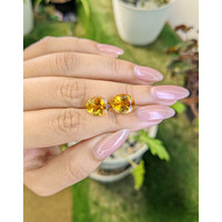 6.55 Ct.Tw.Total Carat Weight Yellow Citrine Pair from Brazil Life Style