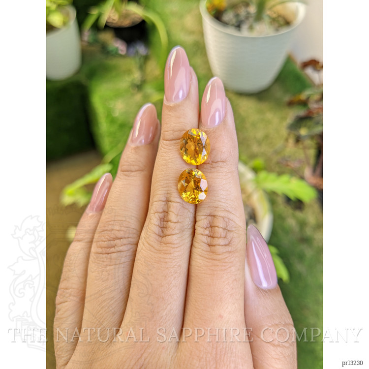 6.55 Ct.Tw. Yellow Citrine Pair from Brazil