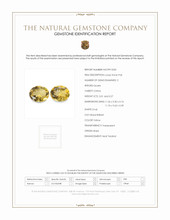 6.58 Ct.Tw.Total Carat Weight Yellow Citrine Pair from Brazil Scan Report