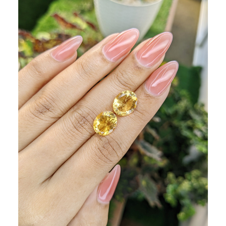 6.58 Ct.Tw. Citrine Pair from Brazil