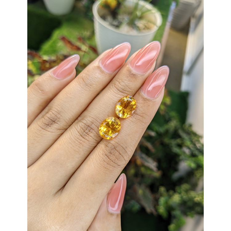 6.47 Ct.Tw. Citrine Pair from Brazil