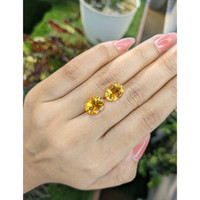 6.47 Ct.Tw.Total Carat Weight Citrine Pair from Brazil Life Style