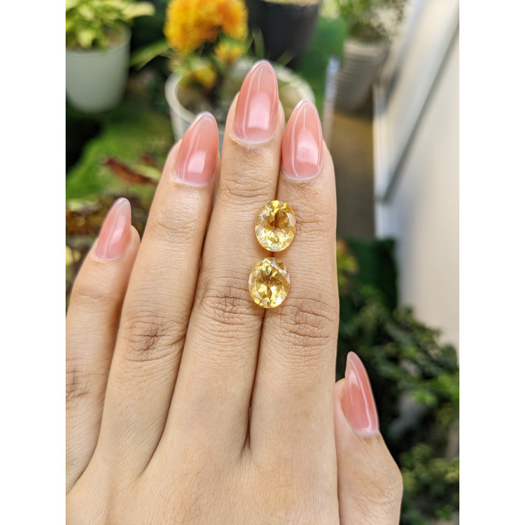 6.65 Ct.Tw. Citrine Pair from Brazil