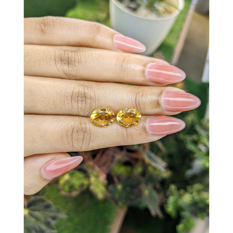5.38 Ct.Tw. Citrine Pair from Brazil