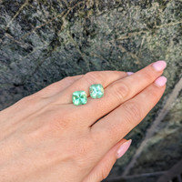 6.74&nbsp;Ct.Tw.Total Carat Weight Emerald Pair from Colombia Life Style