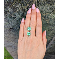 6.74 Ct.Tw.Total Carat Weight Emerald Pair from Colombia Life Style