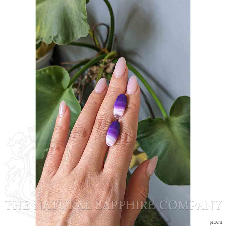 12.01 Ct.Tw. Cabochon Agate Pair from Namibia