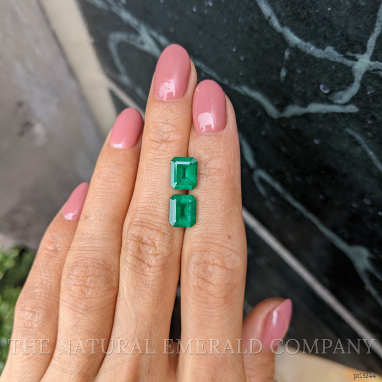4.12 Ct.Tw. Emerald Pair from Colombia