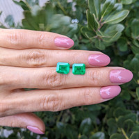 4.88&nbsp;Ct.Tw.Total Carat Weight Emerald Pair from Colombia Life Style