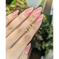 2.89 Ct.Tw.Total Carat Weight Citrine Pair from Brazil Life Style