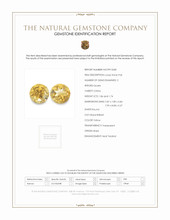 3.60 Ct.Tw.Total Carat Weight Yellow Citrine Pair from Brazil Scan Report