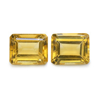 7.31 Ct.Tw. Emerald Cut Citrine Pair
