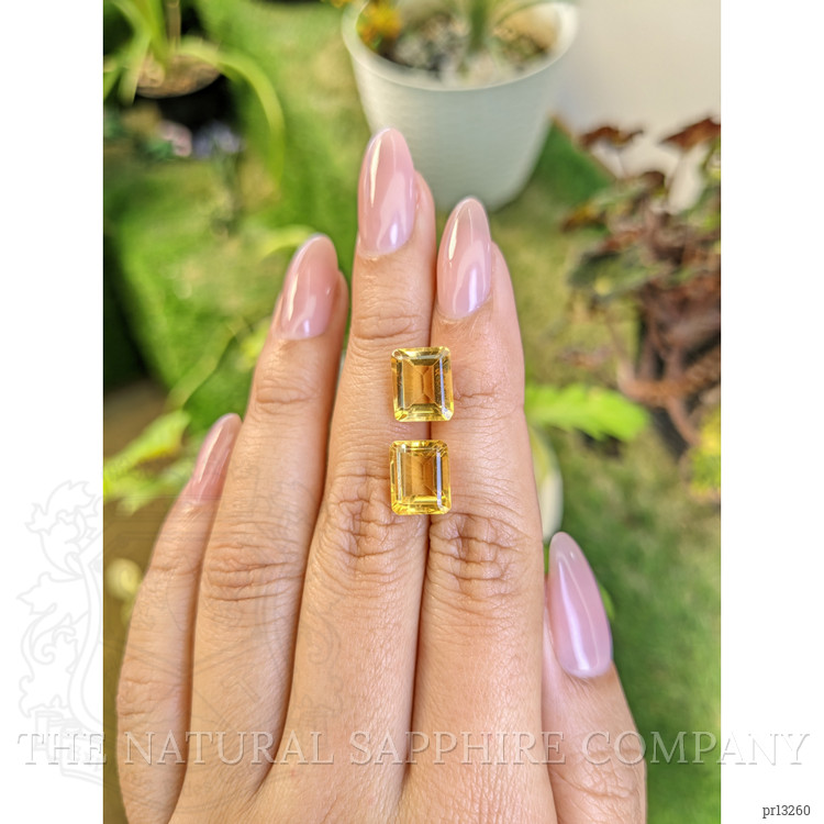 7.31 Ct.Tw. Citrine Pair from Brazil