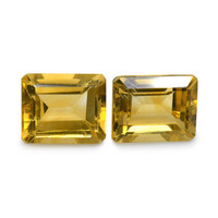 7.36 Ct.Tw. Emerald Cut Citrine Pair
