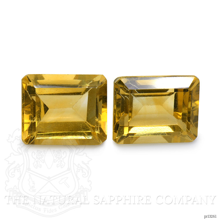 7.36 Ct.Tw. Yellow Citrine Pair from Brazil