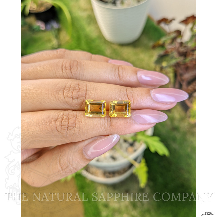 7.36 Ct.Tw. Yellow Citrine Pair from Brazil