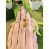 7.36 Ct.Tw.Total Carat Weight Yellow Citrine Pair from Brazil Life Style